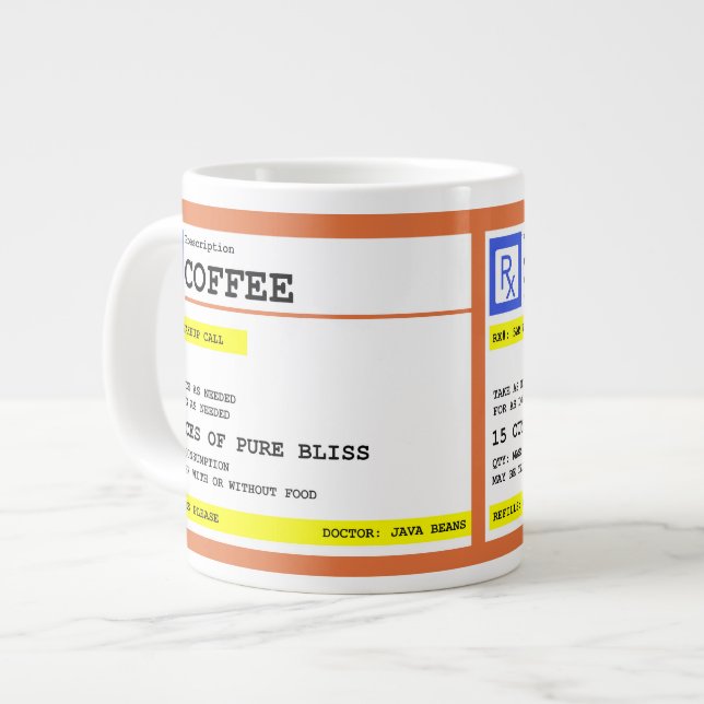 Prescription Coffee Jumbo Mug (Front Left)