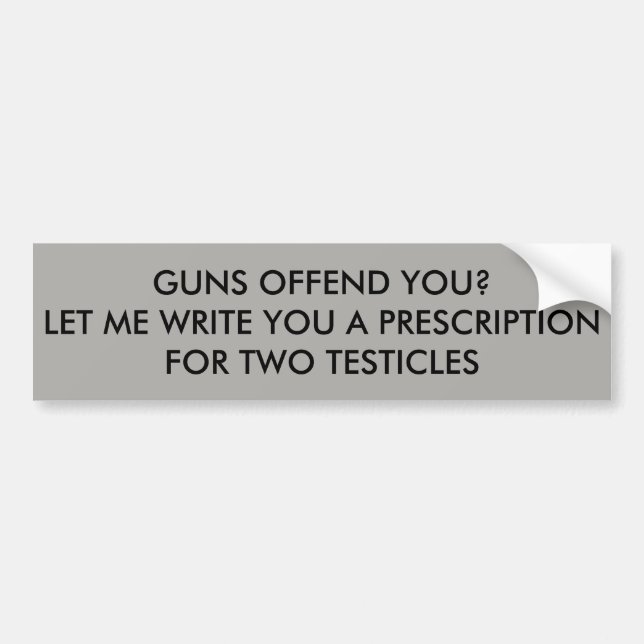 Prescription for Testicles Bumper Sticker (Front)