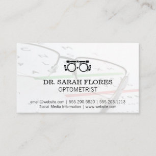 Prescription Glasses Optometrist Equipment Business Card
