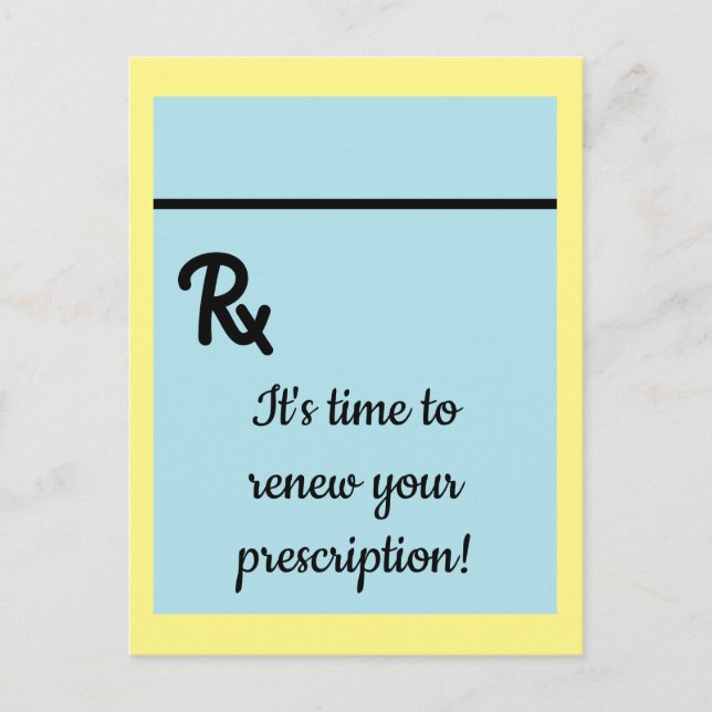 Prescription Renewal Pharmacy Postcard (Front)