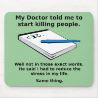 Prescription To Kill Funny Mousepad Mouse Pad
