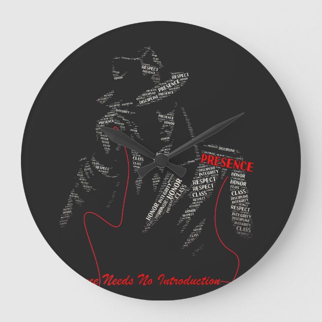 Presence Needs No Introduction Gentleman Ty... Large Clock (Front)