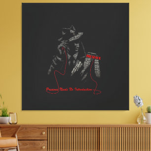 Presence Needs No Introduction Gentleman Typogra Canvas Print