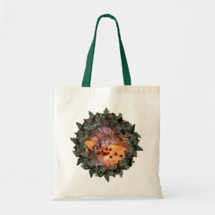 Present Bow Wreath Christmas Holiday Tote Bag