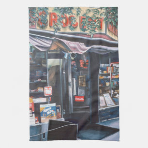 Present Day Look at a Tranquil Past Tea Towel