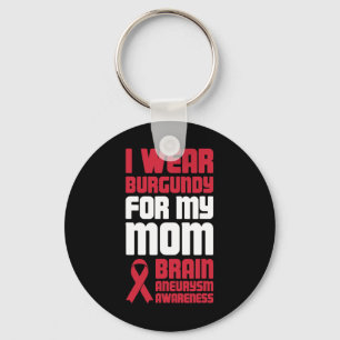 Present For Mum Brain Aneurysm Awareness Key Ring