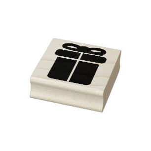 Present gift box silhouette pattern art stamp
