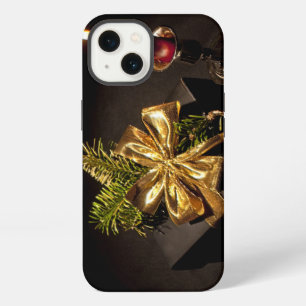 Present Gold Bow with Red Candle iPhone 13 Case