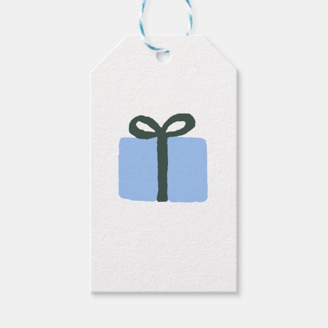 Present Illustration Christmas Classic Gift Tags (Front)