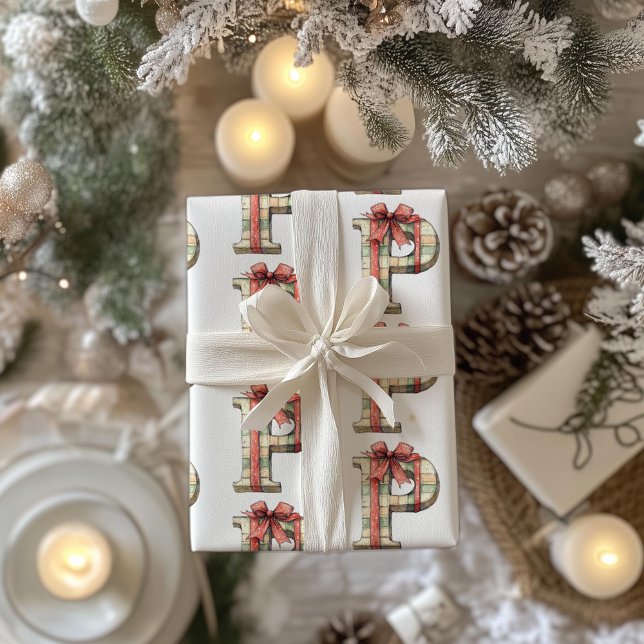 Present Letter P Christmas Wrapping Paper (Creator Uploaded)