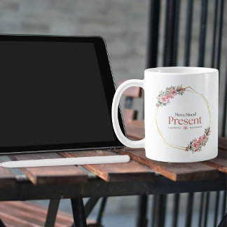 Present Momfulness Floral Mindful Mum Quote Coffee Mug