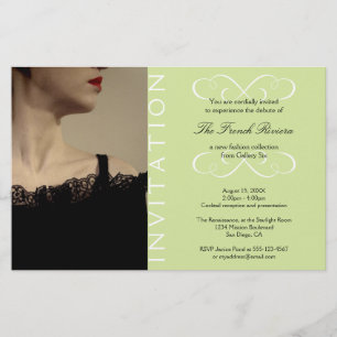 Present new luxury product elegant mint invitation flyer