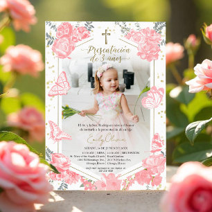 Presentación 3 años Photo Invitation Butterfly