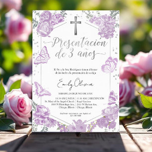 Presentación 3 años Spanish Invitation Butterfly