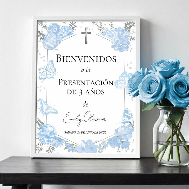 Presentación 3 años Welcome Sign Butterflys (Creator Uploaded)