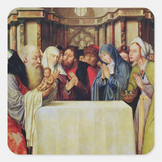 Presentation of Christ in the Temple Square Sticker (Front)