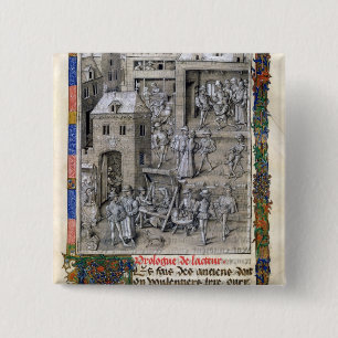 Presentation of the book to Philippe Le Bon 15 Cm Square Badge