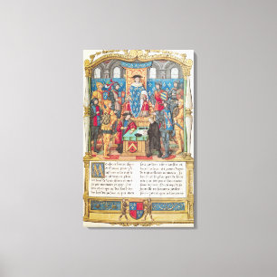 Presentation of the Memoirs to Louis XI Canvas Print
