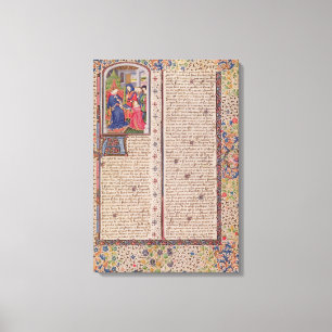 Presentation of 'The Politics' to the King Canvas Print