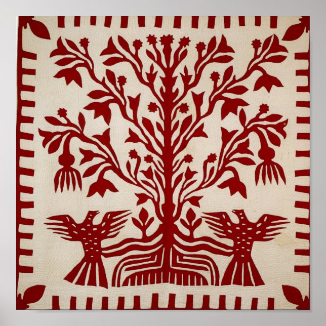 Presentation quilt from Oahu, c. 1855-1887 Poster (Front)