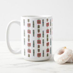 Presents Coffee Mug 15 oz Holiday Ceramic
