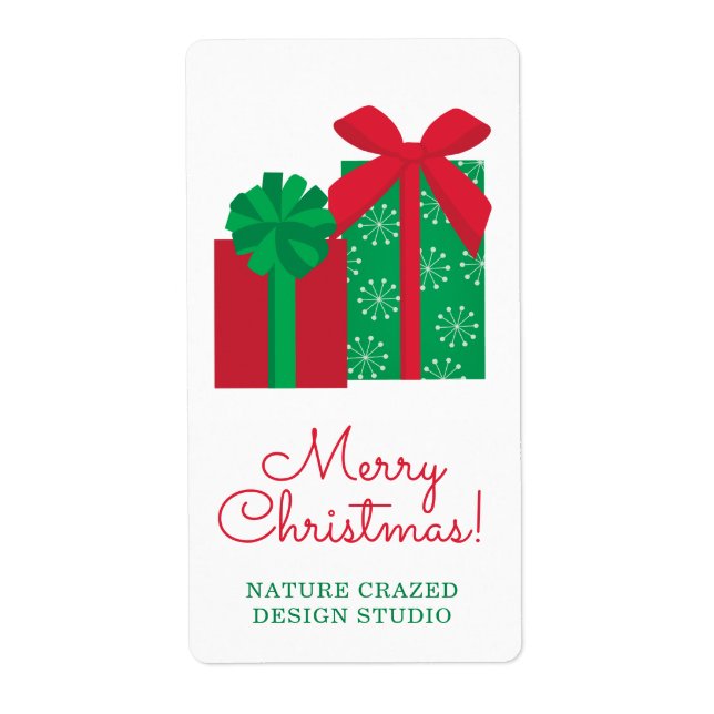 Presents Company Christmas Gift Tag (Front)