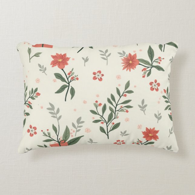 Presents& Flowers throw pillow (Front)