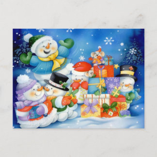 Presents For the Frosty Family Postcard