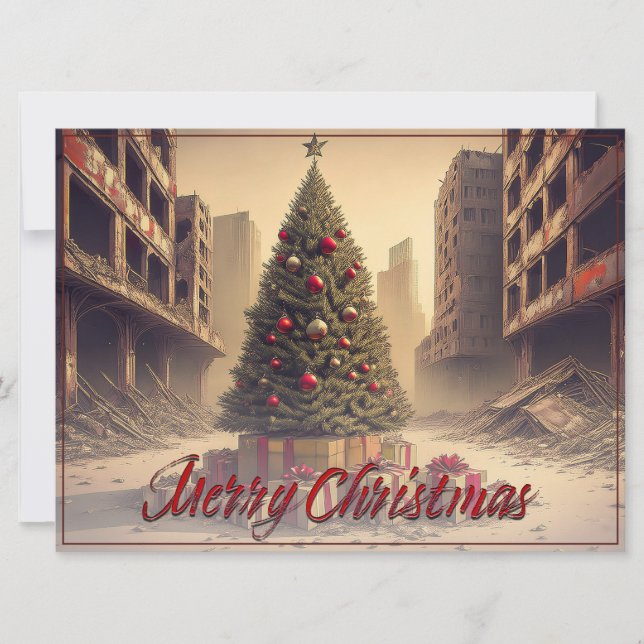 Presents Under a Tree in a Toxic Apocalyptic World (Front)