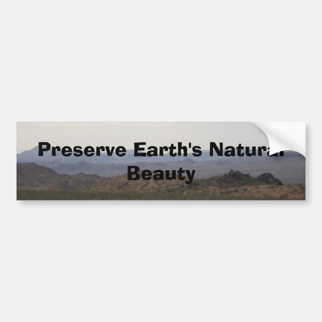 Preserve Earth bumper sticker (Front)