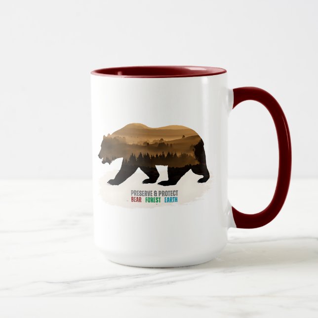 Preserve & Protect Bear Forest Earth Mug (Right)