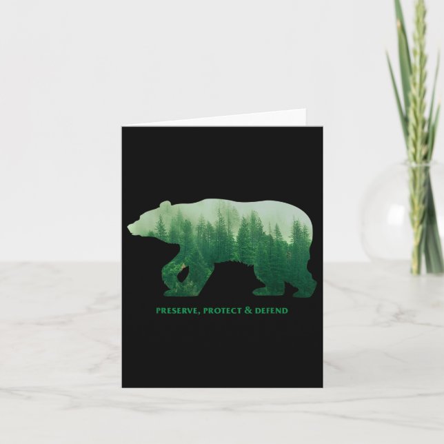 Preserve Protect Defend Climate Protection Environ Card (Front)