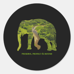 Preserve Protect Defend Climate Protection Environ Classic Round Sticker