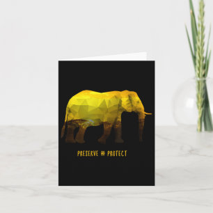 Preserve Protect Environmental Protection Elephant Card