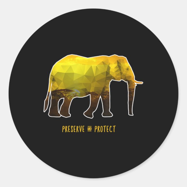Preserve Protect Environmental Protection Savannah Classic Round Sticker (Front)