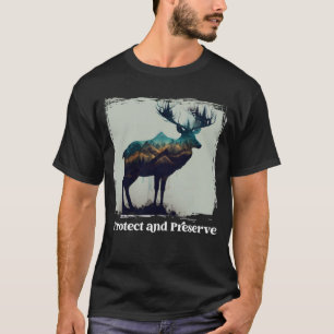 Preserve & Protect Vintage National Park deer Fore T-Shirt