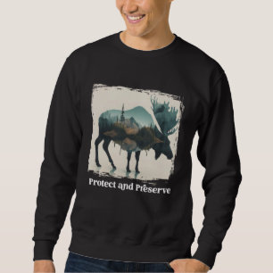 Preserve & Protect Vintage National Park moose elk Sweatshirt