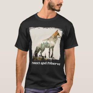 Preserve & Protect Vintage National Park wolf retr T-Shirt