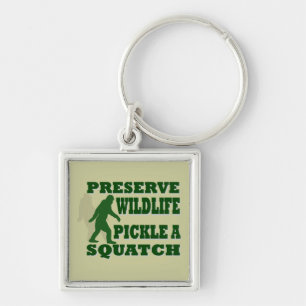 Preserve wildlife pickle a squatch key ring