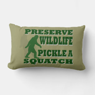 Preserve wildlife pickle a squatch lumbar cushion