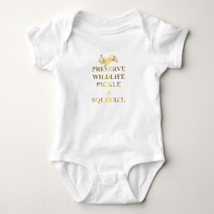 Preserve wildlife pickle a squirrel baby bodysuit
