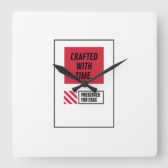 Preserved For Eras Square Wall Clock  (Front)
