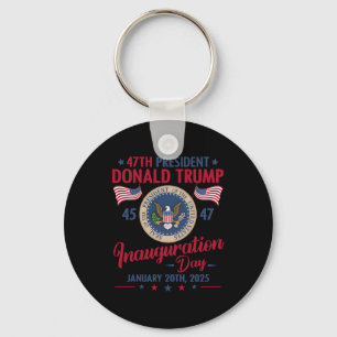 President 45 47 Donald Trump Jan 20 2025 Inaugurat Key Ring