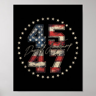 President 45 47 Trump Inauguration Day 2025 Memora Poster