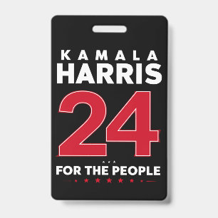 President 47 Kamala Harris 2024 Support Madam  ID Badge
