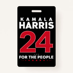 President 47 Kamala Harris 2024 Support Madam  ID Badge