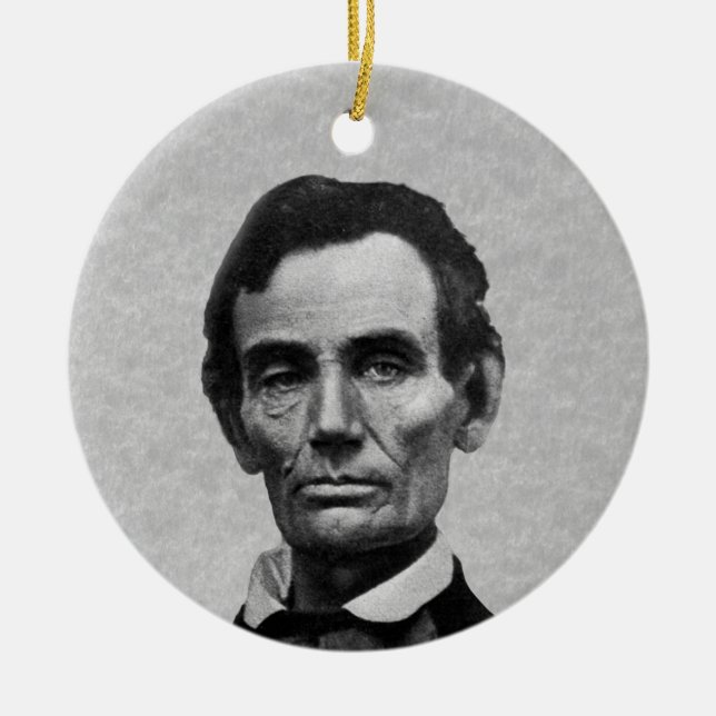 President Abe Lincoln Ceramic Tree Decoration (Front)