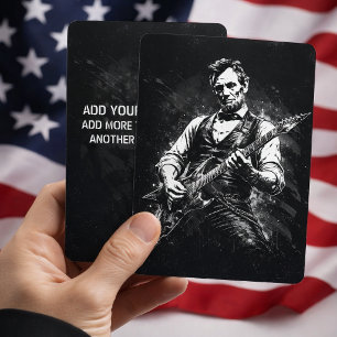 President Abraham Lincoln Playing Guitar Invitation