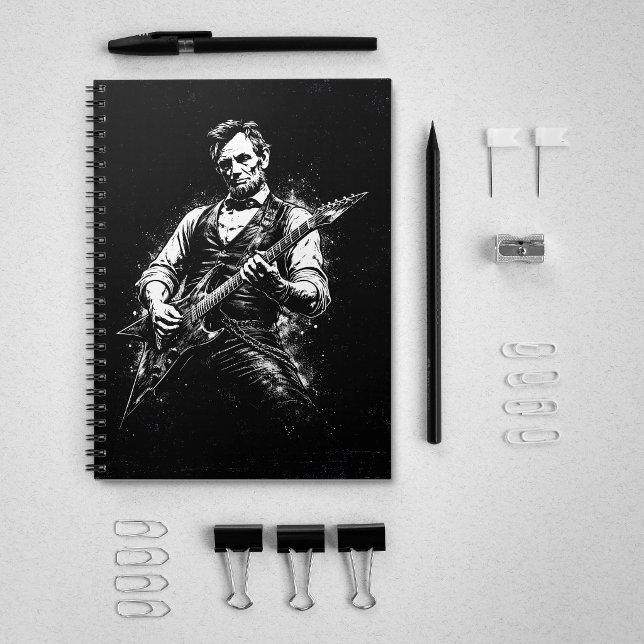 President Abraham Lincoln Playing Guitar Notebook (Creator Uploaded)