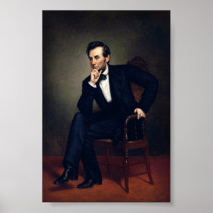 President Abraham Lincoln Portrait by Healy Poster